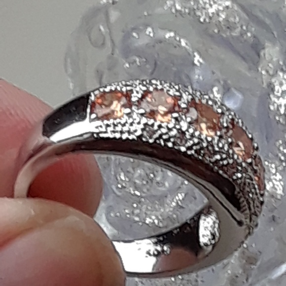 NWT! Golden Morganite + White Topaz .925 Ring +🎁 - Picture 6 of 8